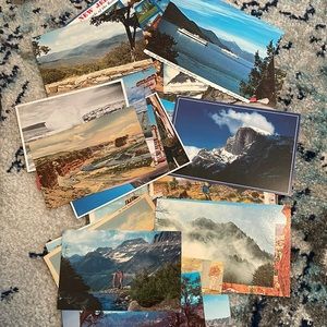 100 vintage unused postcards